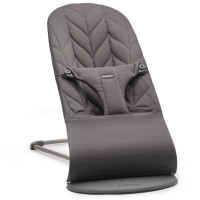 BabyBjorn Bliss - leżaczek Cotton Petal Quilt • Anthracite / Dark Grey Frame