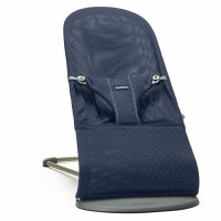 BabyBjorn Bliss -  leżaczek i fotelik z tkaniny mesh dla dzieci (0 - 2 lata, 3.5 - 13 kg) •  Navy Blue / Dark Grey Frame