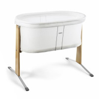 BabyBjorn - kołyska dla dziecka (0-6 mies, do 8 kg) • Biały / drewno