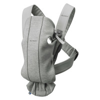 BabyBjorn Mini 3D Jersey - nosidełko (0-12mc) • Jasny szary