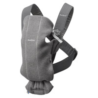 BabyBjorn Mini 3D Jersey - nosidełko (0-12mc) • Ciemny Szary