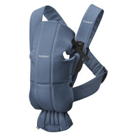 BabyBjorn Mini Cotton - nosidełko (0-12mc) • Niebieski
