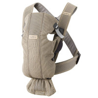 BabyBjorn Mini 3D Mesh - nosidełko (0-12mc) • Szary Beż