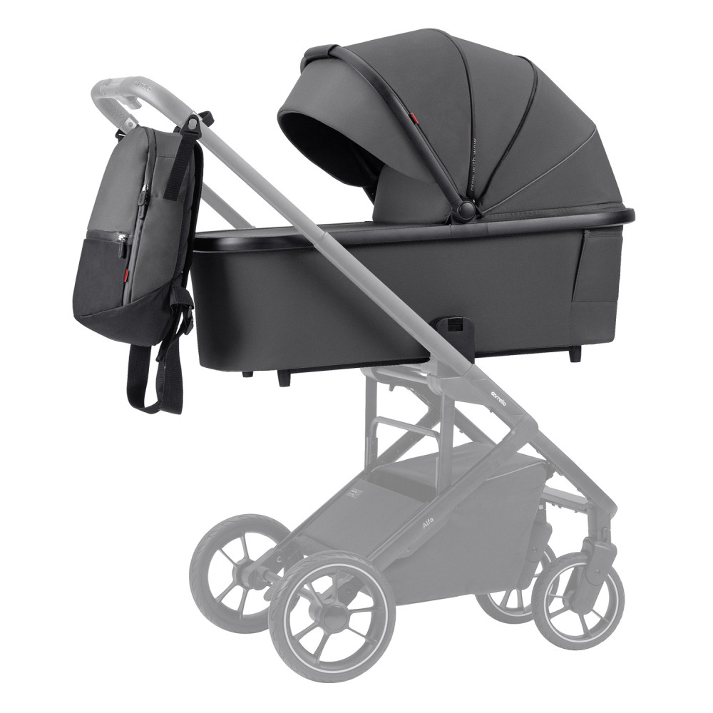 Carrello Alfa CRL-6507/1 2023 - люлька до коляски Carrello Alfa • Graphite Grey
