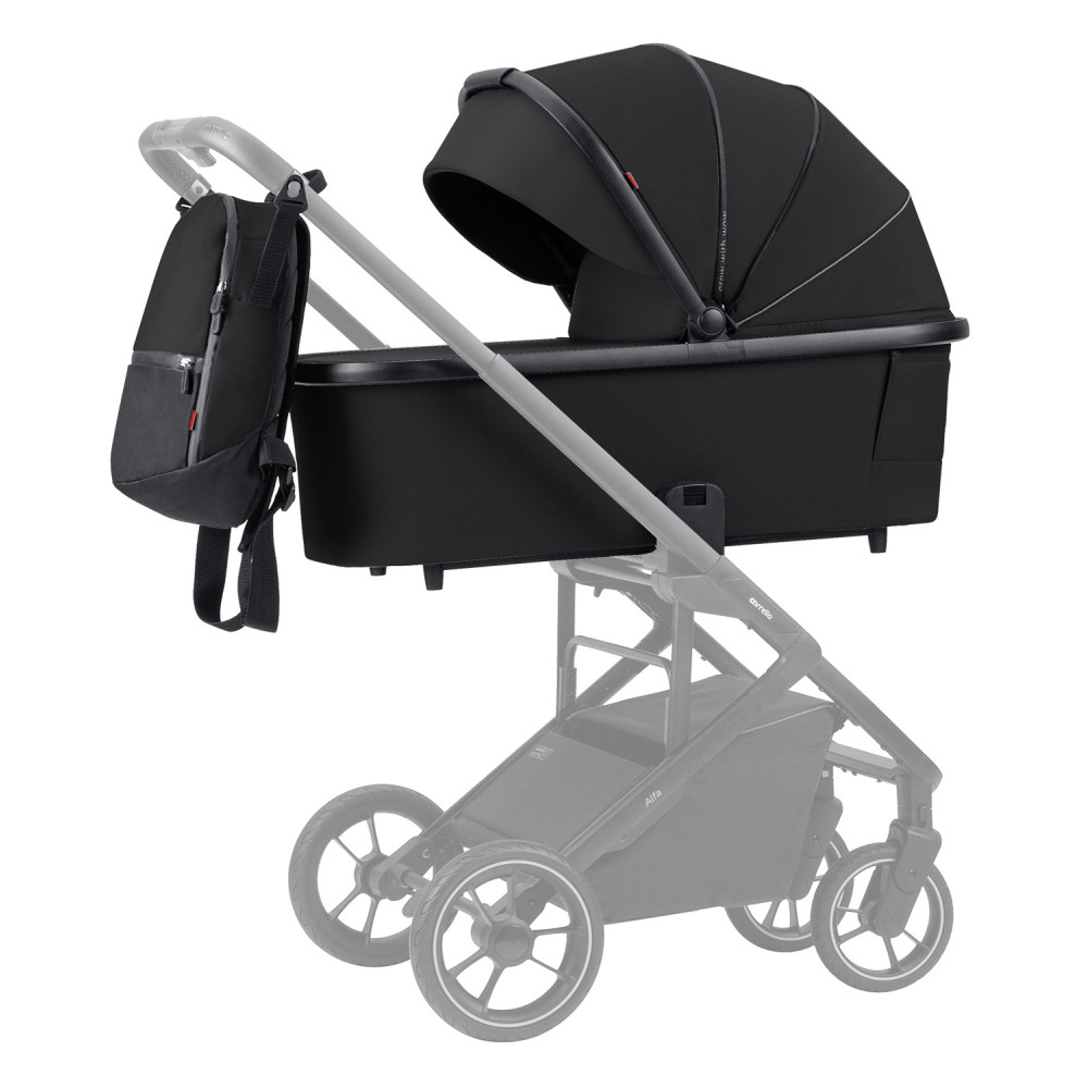 Carrello Alfa CRL-6507/1 2023 - люлька до коляски Carrello Alfa • Midnight Black