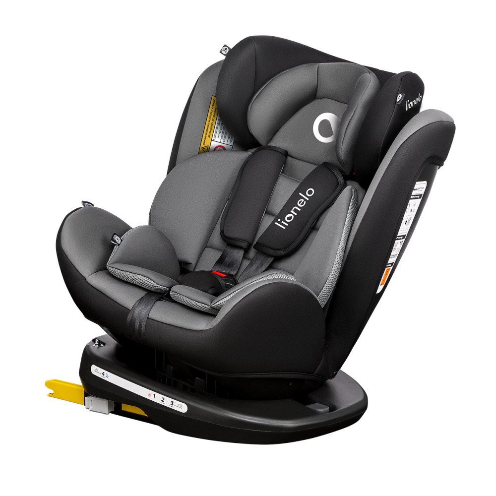 Lionelo Bastiaan - obrotowy fotelik samochodowy (0-12lat / 0-36kg • Grey Black