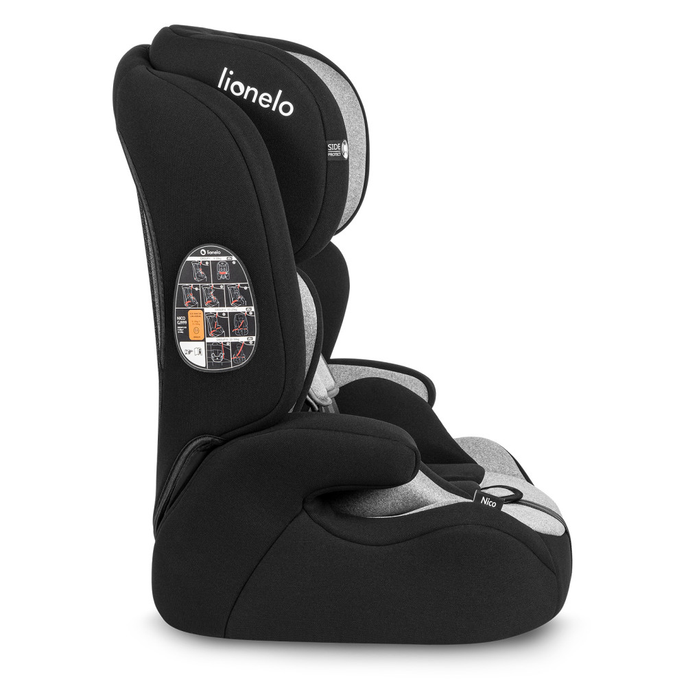 Lionelo Nico Black Grey дитяче автокрісло