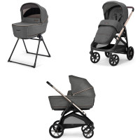Inglesina Aptica - wózek dziecięcy premium 3w1 / stojak na gondolę w zestawie • Velvet Grey