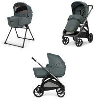 Inglesina Aptica - wózek dziecięcy premium 3w1 / stojak na gondolę w zestawie • Emerald Green