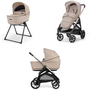 Inglesina Aptica - wózek dziecięcy premium 3w1 / stojak na gondolę w zestawie • Pashmina Beige