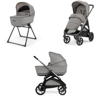 Inglesina Aptica - дитяча коляска преміум 3в1 з підставкою для люльки • Platinum Grey
