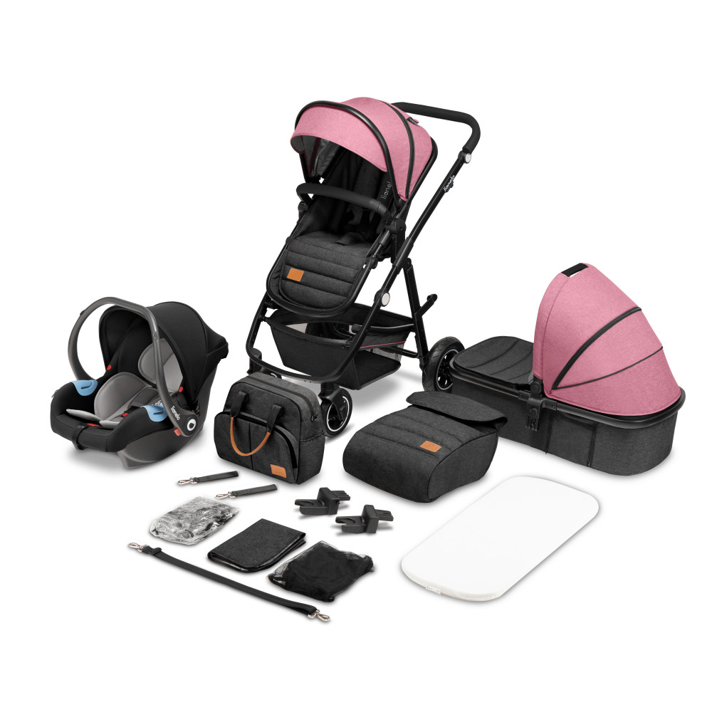 Lionelo Amber Pink Rose дитяча коляска 3в1
