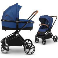 Lionelo Mika - wózek wielofunkcyjny 2w1 / kompaktowy wózek 2w1 • Blue Navy