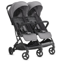 Inglesina Twin Sketch - bliźniaczy wózek spacerowy / spacerówka dla bliźniaków i  rok po roku • Grey