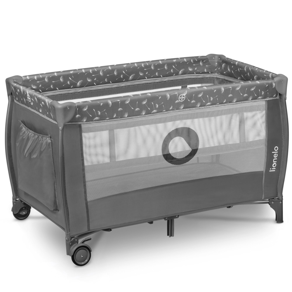 Lionelo Stefi Plus - łóżeczko turystyczne • Grey White