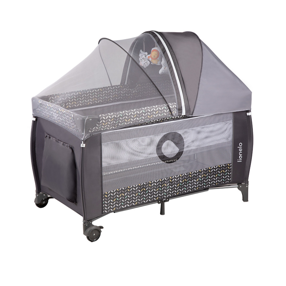 Lionelo Sven Plus Grey Scandi ліжко-манеж