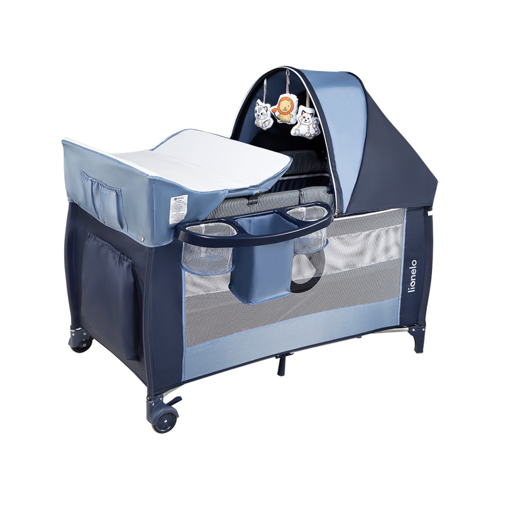 Lionelo Sven Plus Blue Navy ліжко-манеж