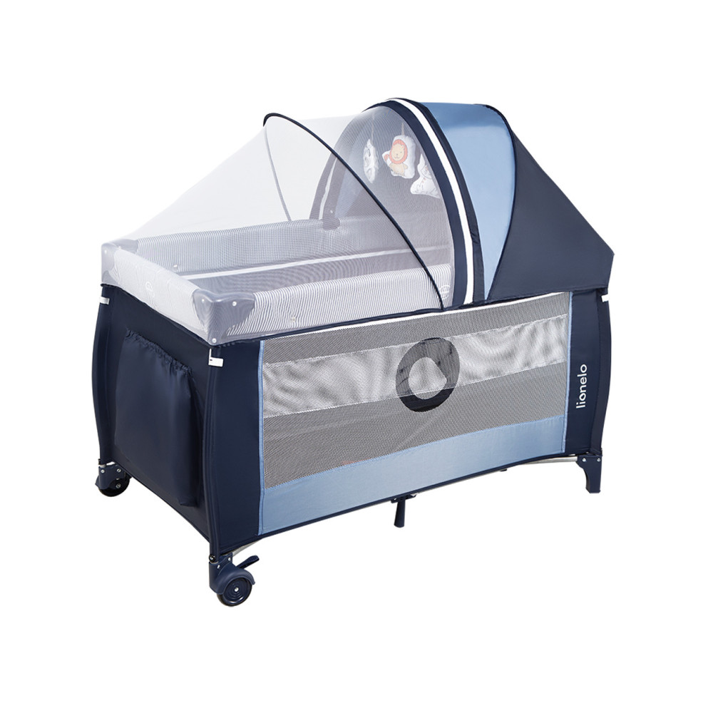 Lionelo Sven Plus Blue Navy ліжко-манеж