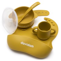 Davidam - zestaw naczyń silikonowych z miseczką • Mustard