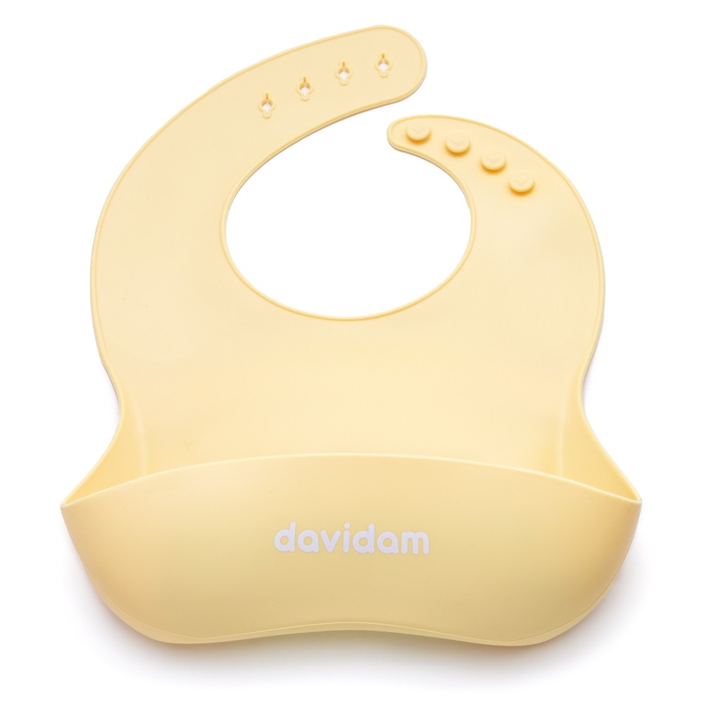 Davidam - zestaw naczyń silikonowych z talerzykiem • Pastel Yellow