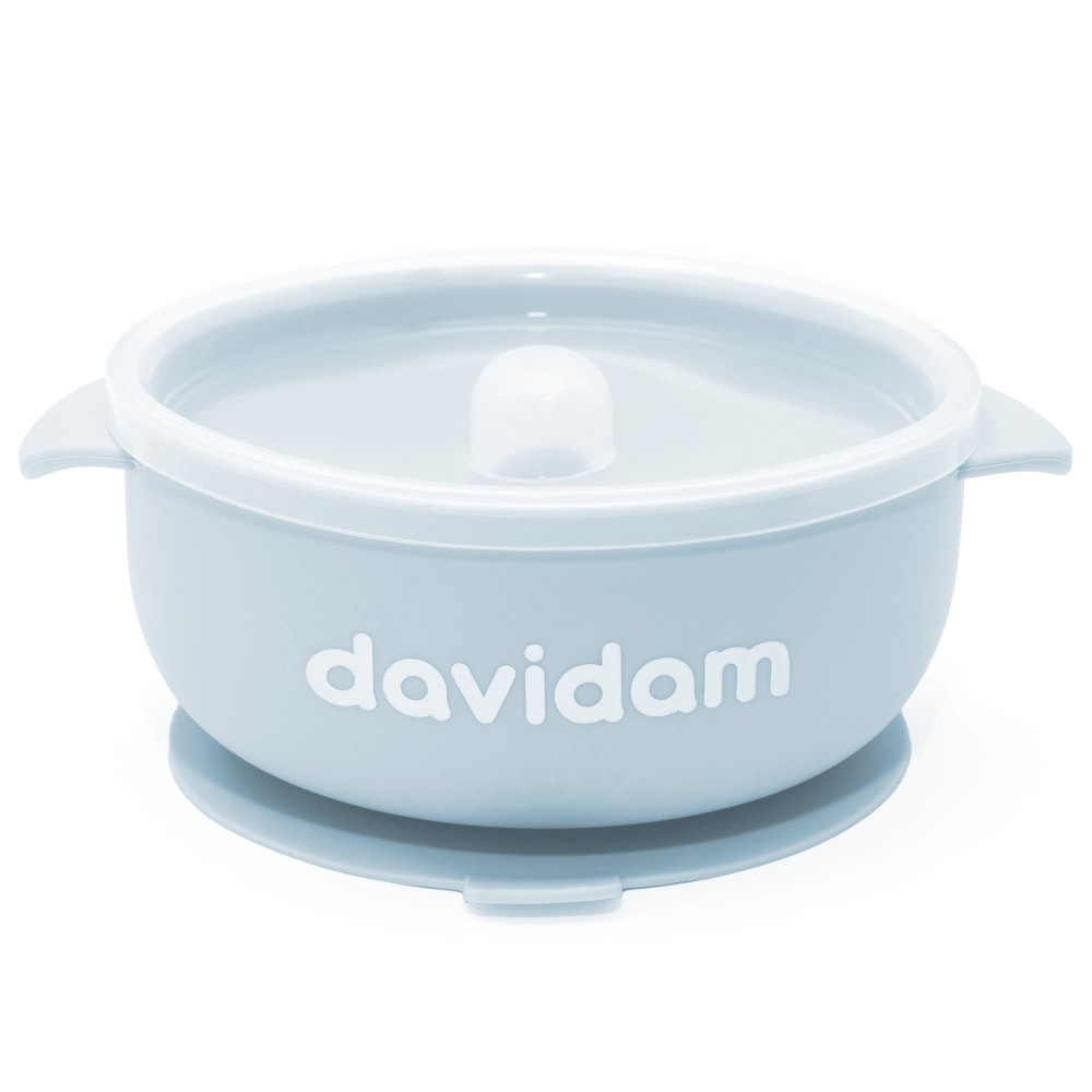 Davidam - zestaw naczyń silikonowych z miseczką • Ice Blue