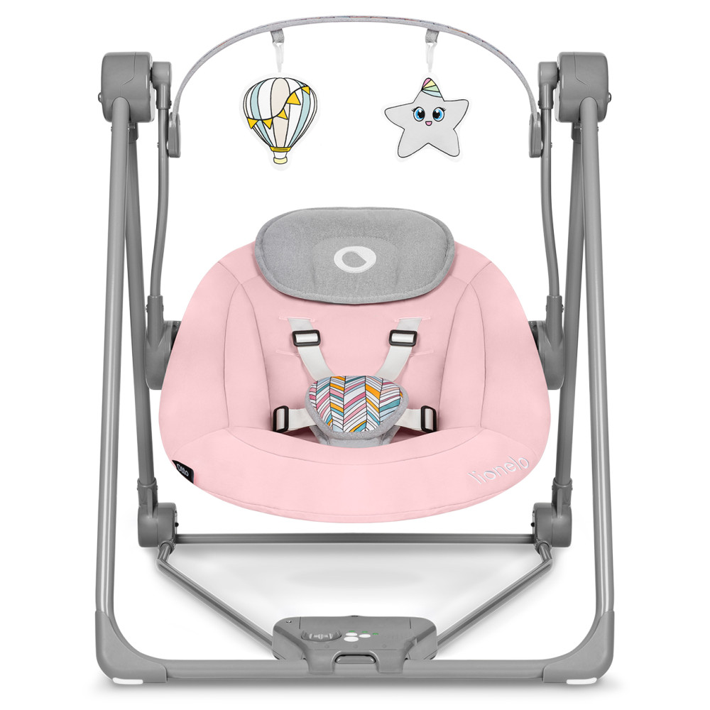Lionelo Otto Pink Baby шезлонг-гойдалка