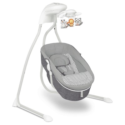 Lionelo Henny - huśtawka leżaczek 2w1 • Grey Stone