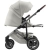 Britax Römer Smile 5Z - wózek dziecięcy 2w1 na każdy teren, z kolekcji LUX (luksusowe zrównoważone tkaniny i skórzane detale) • Linen Grey LUX