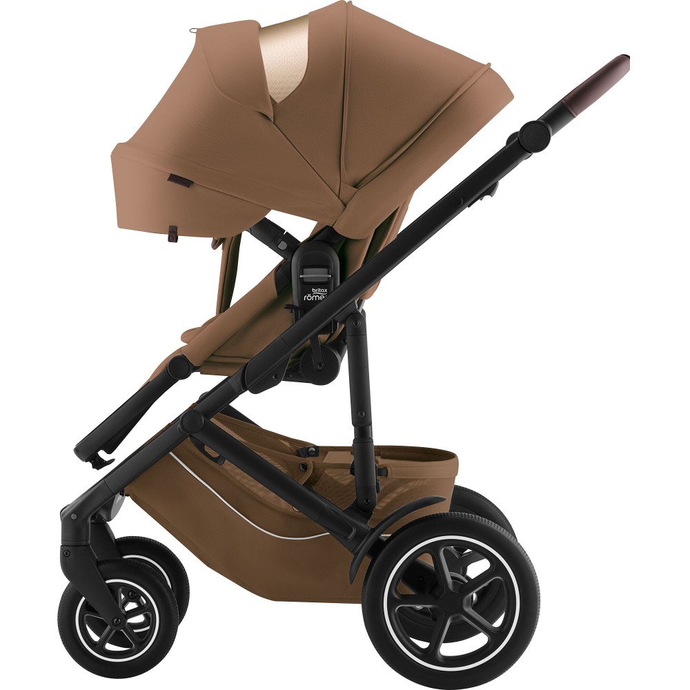 Britax Römer Smile 5Z - wózek dziecięcy 2w1 na każdy teren, z kolekcji LUX (luksusowe zrównoważone tkaniny i skórzane detale) • Warm Caramel LUX