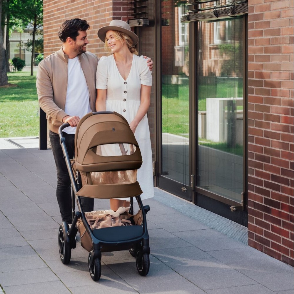 Britax Römer Smile 5Z - wózek dziecięcy 2w1 na każdy teren, z kolekcji LUX (luksusowe zrównoważone tkaniny i skórzane detale) • Warm Caramel LUX