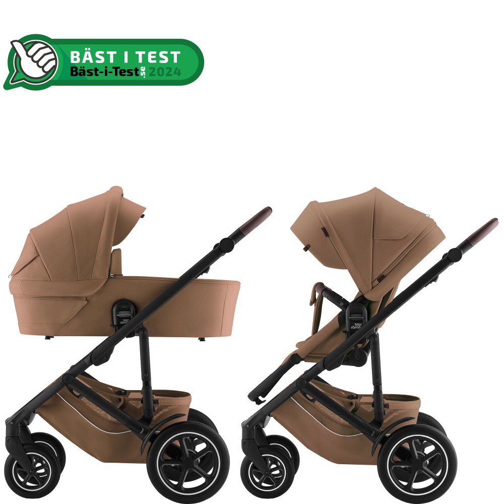 Britax Römer Smile 5Z - wózek dziecięcy 2w1 na każdy teren, z kolekcji LUX (luksusowe zrównoważone tkaniny i skórzane detale) • Warm Caramel LUX