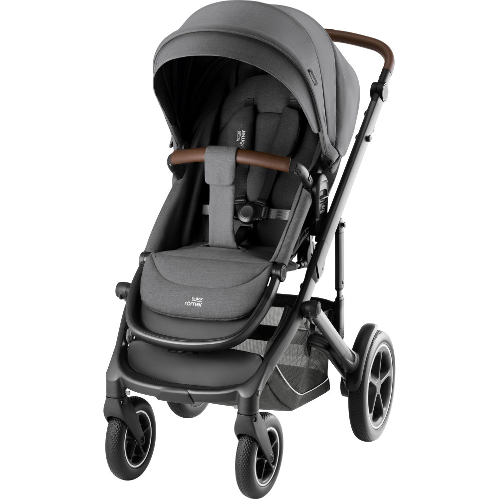 Britax Römer Smile 5Z - wózek spacerowy,  spacerówka na każdy teren z kolekcji STYLE (wyróżnik: wentylacja z drobnej siateczki) • Mineral Grey STYLE