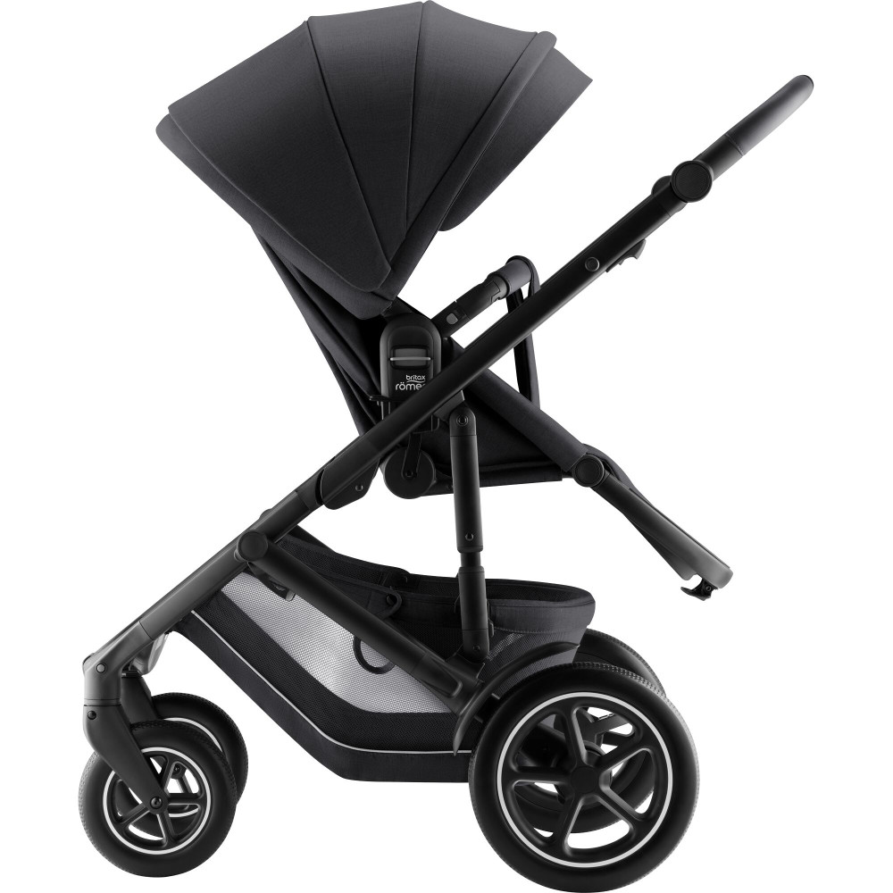 Britax Römer Smile 5Z - wózek spacerowy,  spacerówka na każdy teren z kolekcji STYLE (wyróżnik: wentylacja z drobnej siateczki) • Carbon Black STYLE