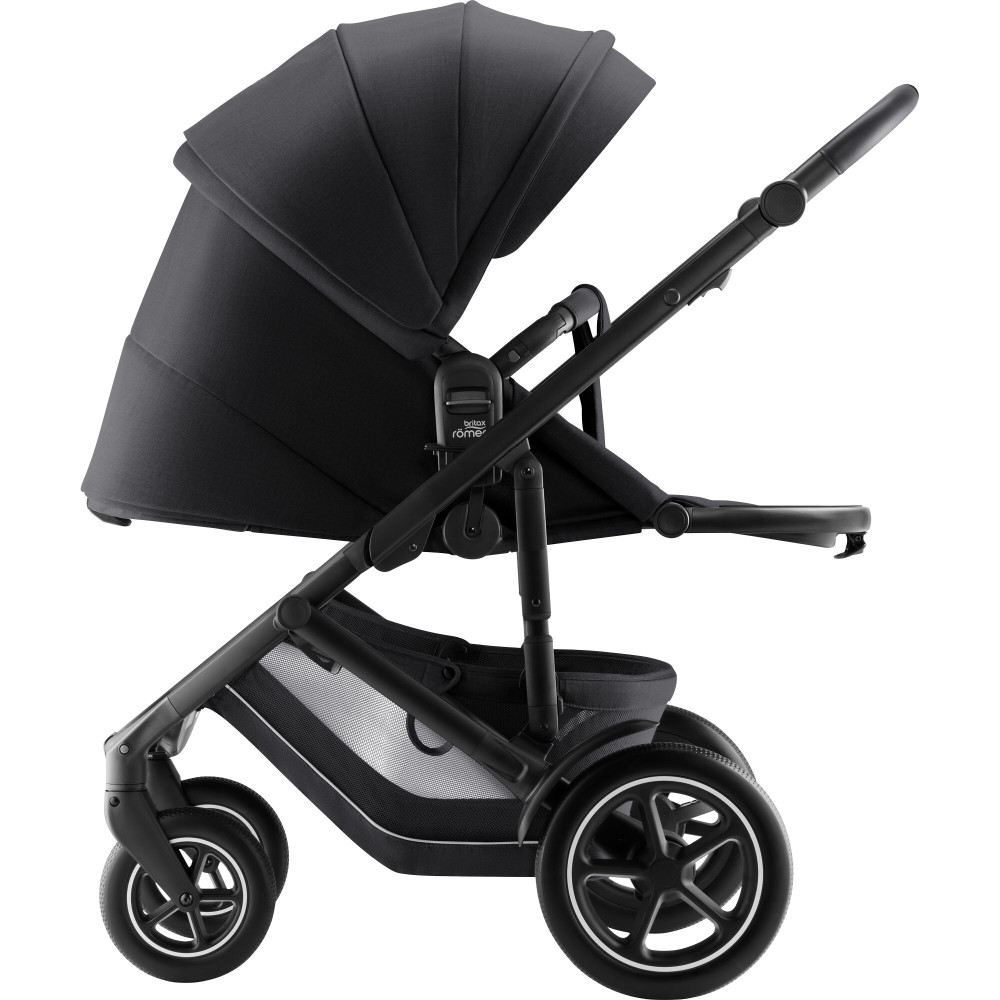 Britax Römer Smile 5Z - wózek spacerowy,  spacerówka na każdy teren z kolekcji STYLE (wyróżnik: wentylacja z drobnej siateczki) • Carbon Black STYLE