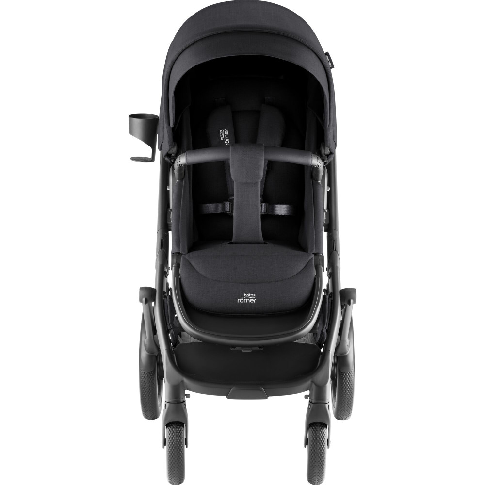 Britax Römer Smile 5Z - wózek spacerowy,  spacerówka na każdy teren z kolekcji STYLE (wyróżnik: wentylacja z drobnej siateczki) • Carbon Black STYLE