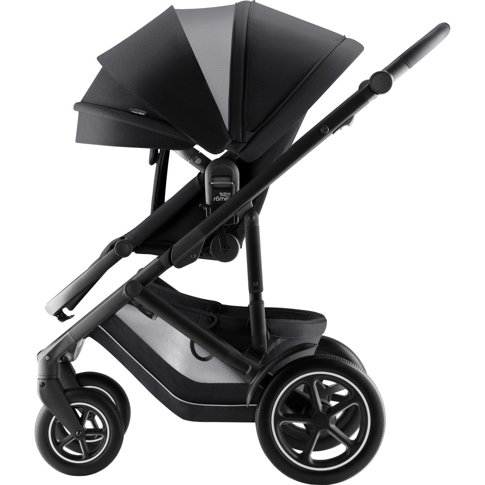 Britax Römer Smile 5Z - wózek spacerowy,  spacerówka na każdy teren z kolekcji STYLE (wyróżnik: wentylacja z drobnej siateczki) • Carbon Black STYLE