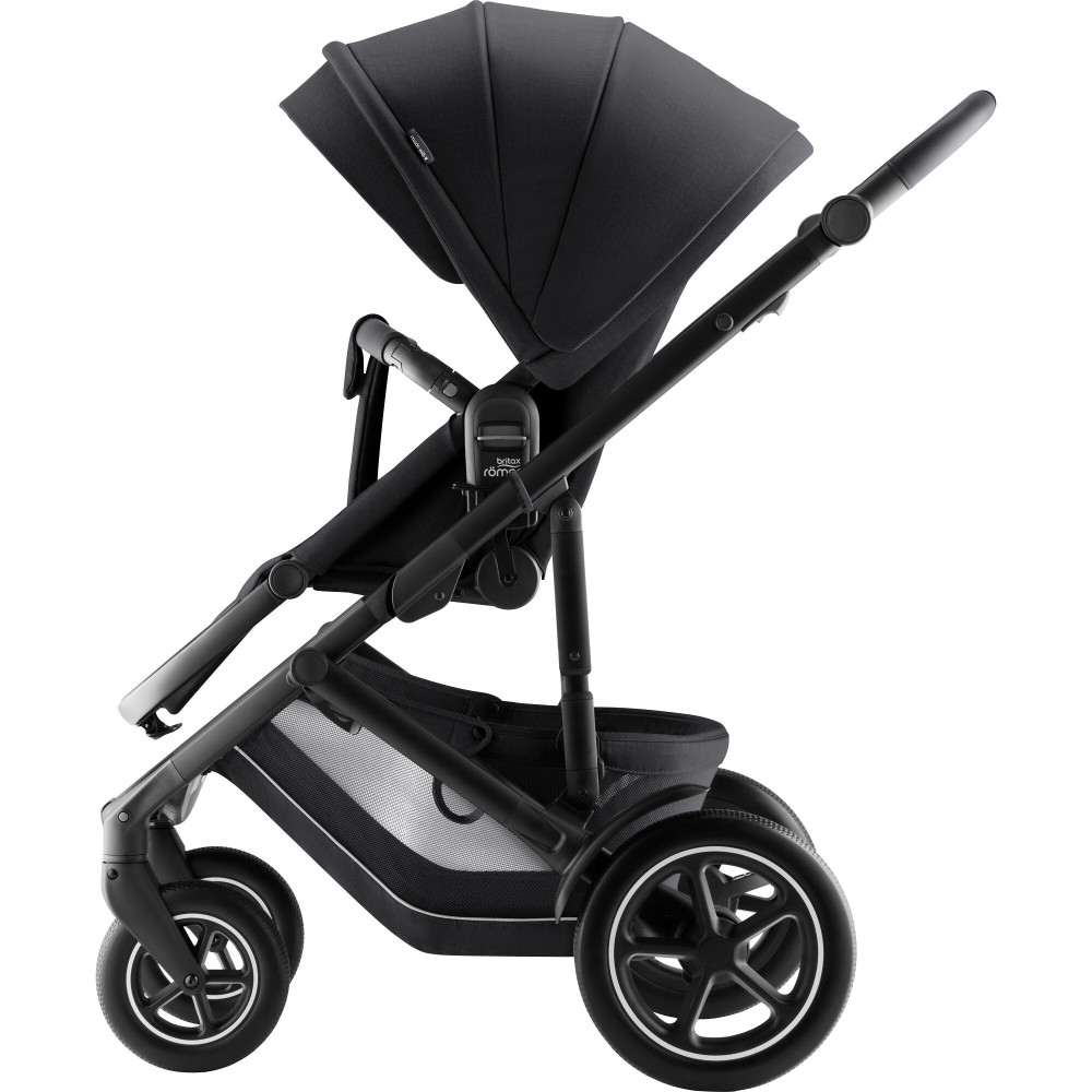 Britax Römer Smile 5Z - wózek spacerowy,  spacerówka na każdy teren z kolekcji STYLE (wyróżnik: wentylacja z drobnej siateczki) • Carbon Black STYLE