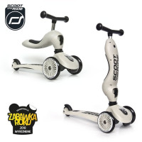 SCOOTANDRIDE Highwaykick 1 2w1 - hulajnoga/rowerek biegowy • Ash SCOOTANDRIDE Highwaykick 1 2w1 - hulajnoga/rowerek biegowy • Ash