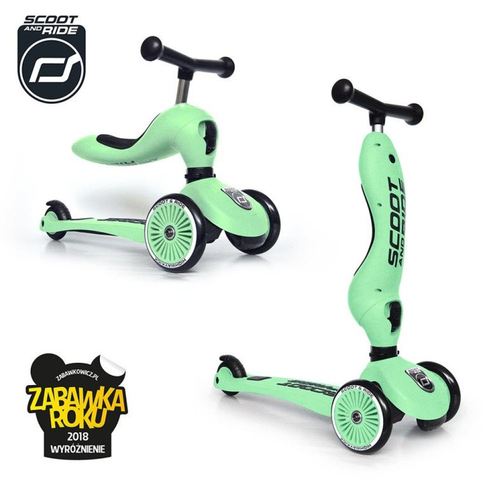 SCOOTANDRIDE Highwaykick 1 2w1 Kiwi самокат-велобіг