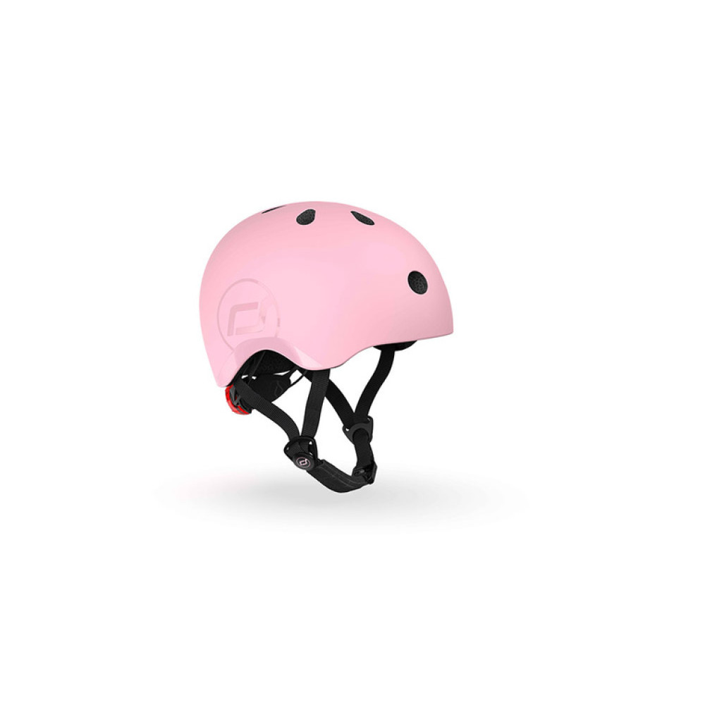 SCOOTANDRIDE S-M - kask dziecięcy na rower, hulajnogę (3+ lat / 51-55cm obwód głowy) • Rose
