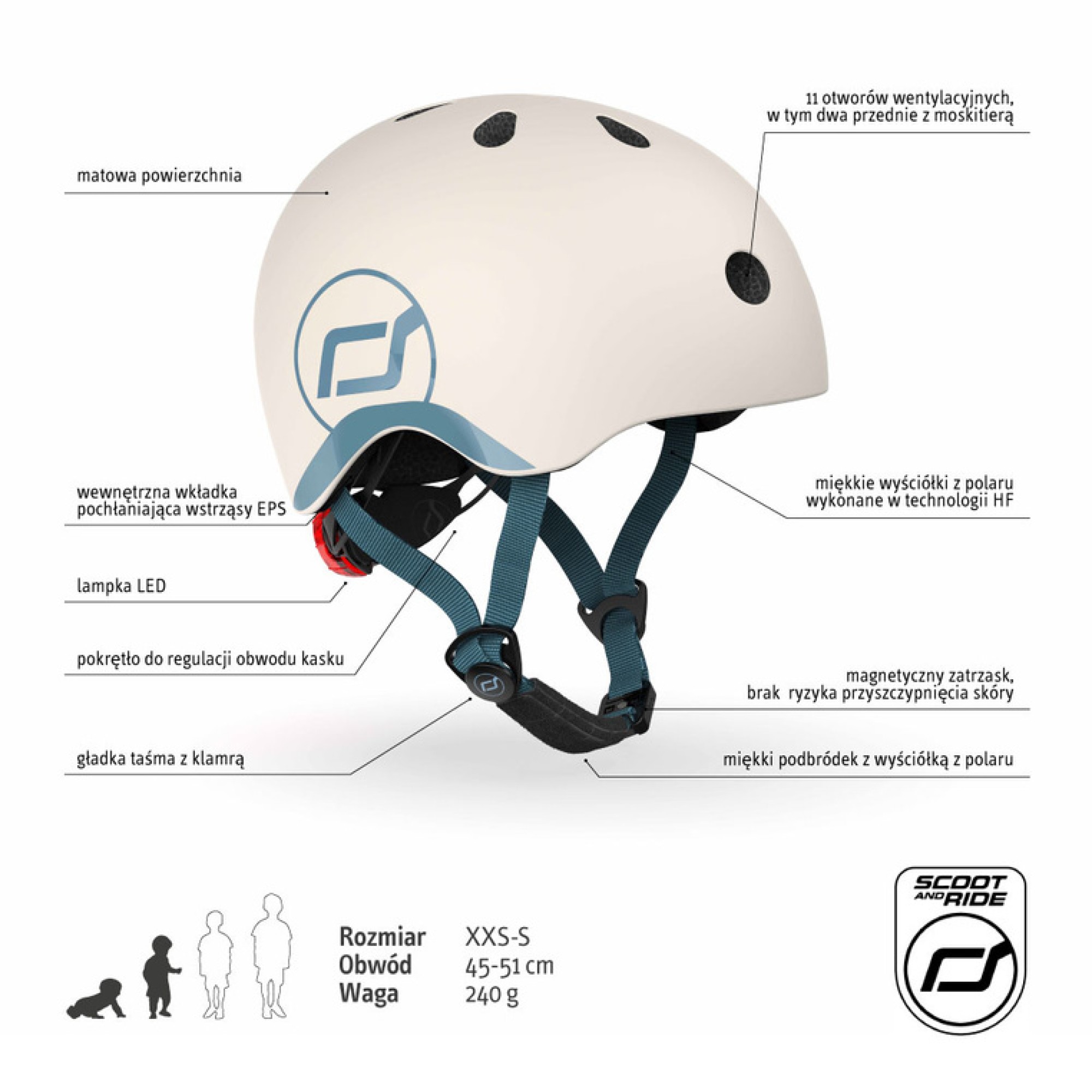 Scoot and Ride アッシュ Scoot and Ride Highwaykick 1 – zestaw z kaskiem S/M - Vexpi