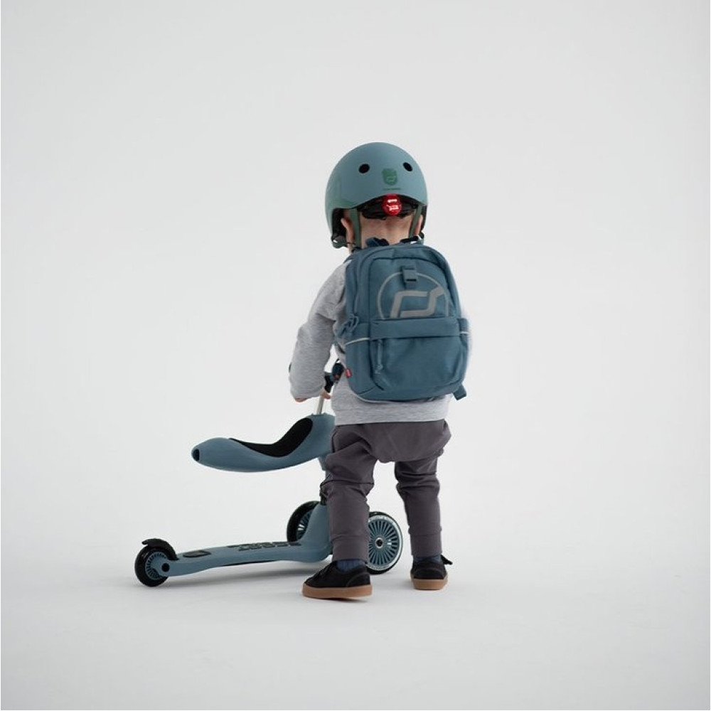 SCOOTANDRIDE XXS-S - дитячий шолом для велосипеда, самоката (1-5років / 45-51см окружність голови) • Ash