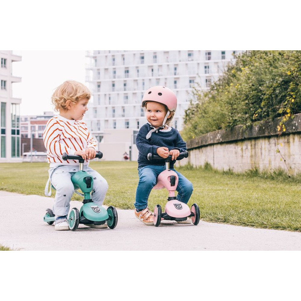 SCOOTANDRIDE XXS-S - kask dziecięcy na rower, hulajnogę (1-5lat / 45-51cm obwód głowy) • Rose