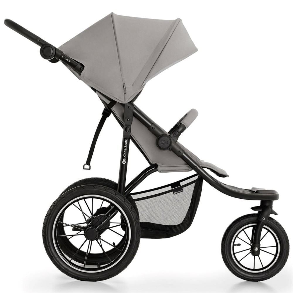 Kinderkraft Helsi - wózek do biegania / spacerówka dla aktywnych • Dust Grey