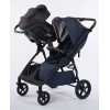 Mast M. Twin x - bliźniaczy wózek spacerowy / spacerówka dla bliźniaków, regulowana rączka, koła HP (płynna jazda w mieście i na wsi) • Onyx