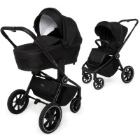 Muuvo Quick 4.0 - wózek powystawowy wielofunkcyjny 2w1 / kompaktowy wózek 2w1 • Classic Black