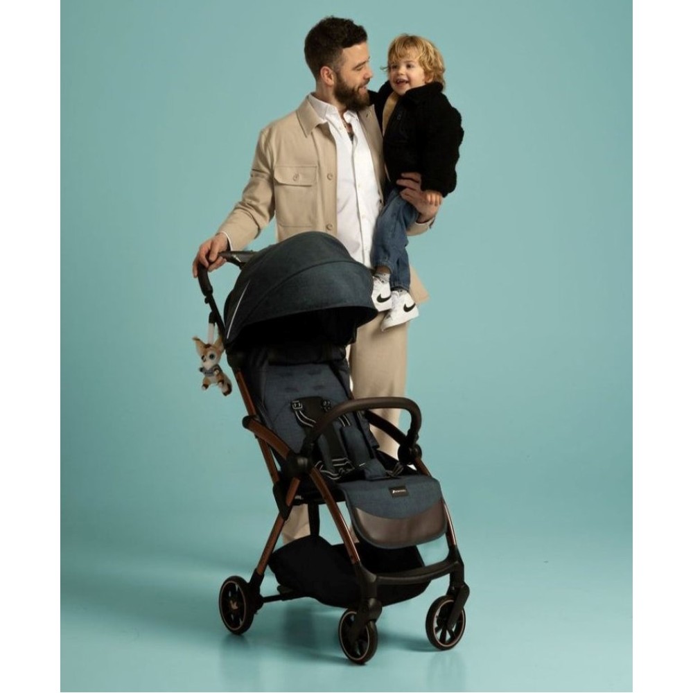 Leclerc Baby Influencer Air - wózek spacerowy / spacerówka do samolotu • Piano Black