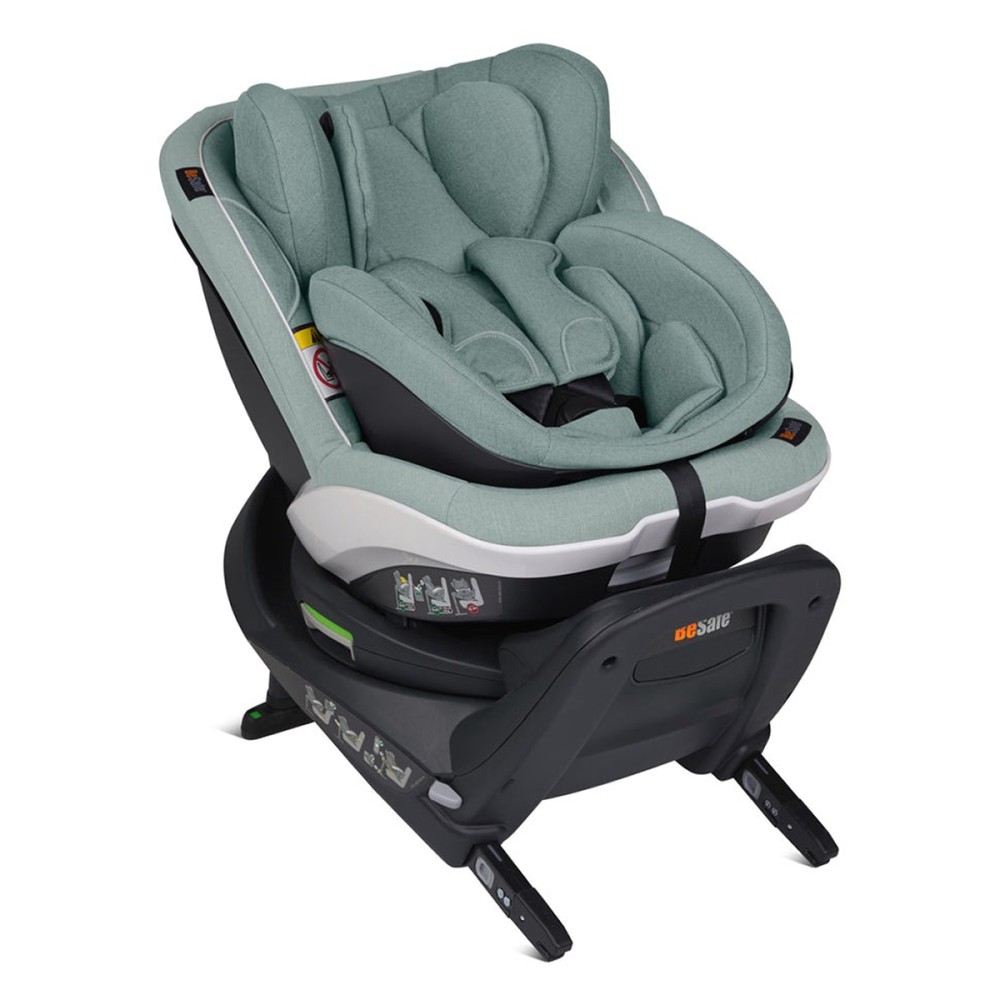BeSafe iZi Twist B i-Size поворотне дитяче автокрісло 180°, тільки проти руху (від народження - до 4-х років, 40 - 105 см) • Morska Zieleń Melange