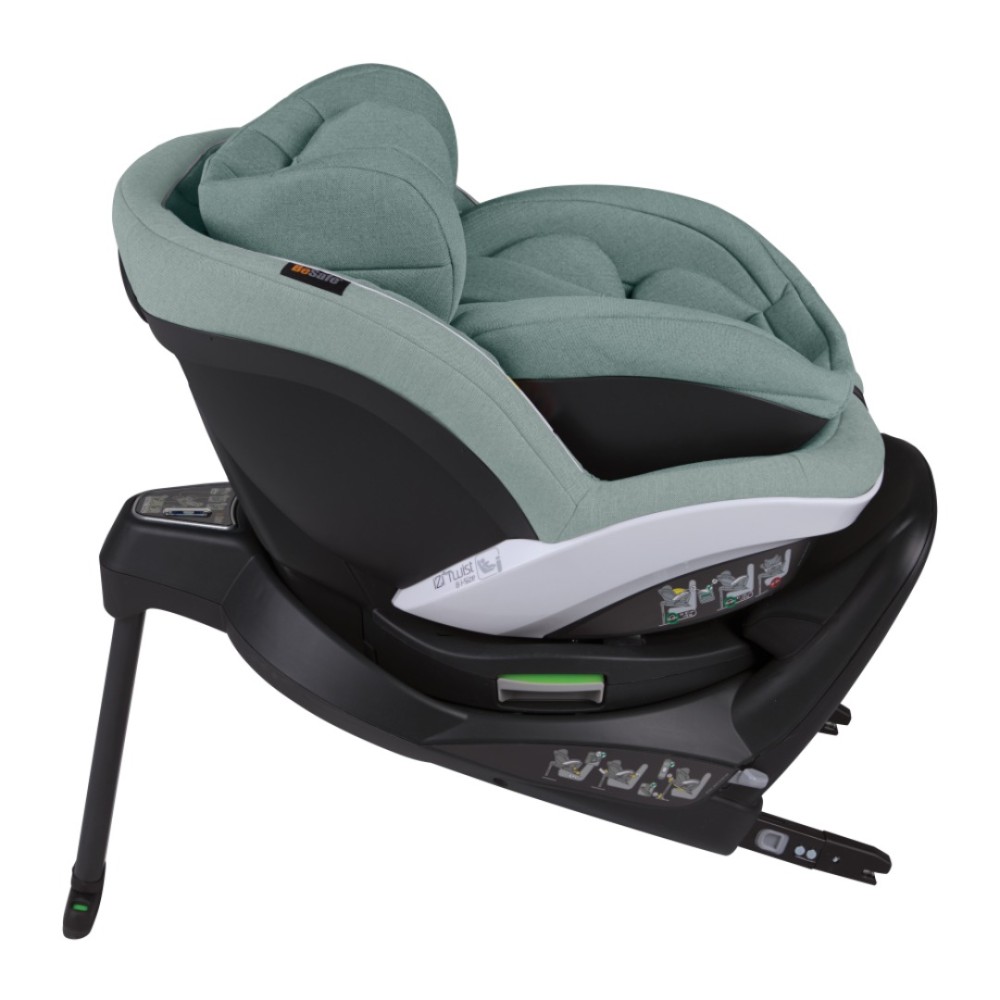 BeSafe iZi Twist B i-Size поворотне дитяче автокрісло 180°, тільки проти руху (від народження - до 4-х років, 40 - 105 см) • Morska Zieleń Melange