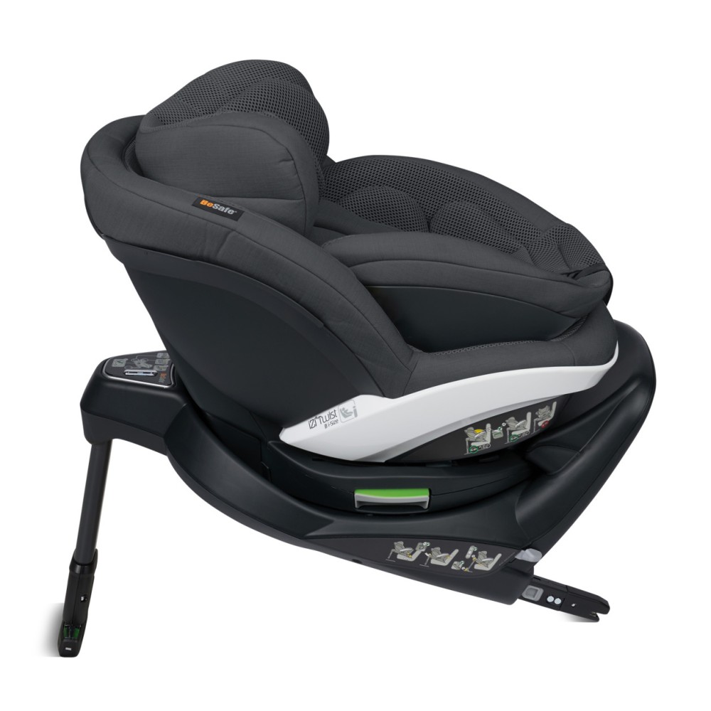 BeSafe iZi Twist B i-Size поворотне дитяче автокрісло 180°, тільки проти руху (від народження - до 4-х років, 40 - 105 см) • Antracyt Mesh